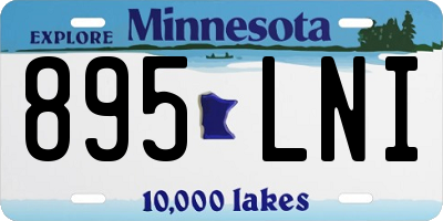 MN license plate 895LNI