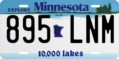 MN license plate 895LNM