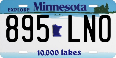MN license plate 895LNO