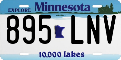 MN license plate 895LNV