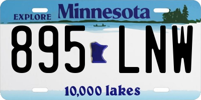 MN license plate 895LNW