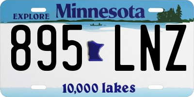 MN license plate 895LNZ
