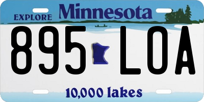 MN license plate 895LOA