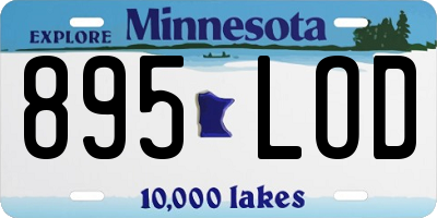 MN license plate 895LOD
