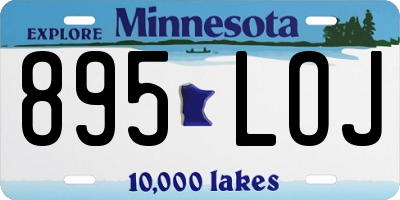 MN license plate 895LOJ