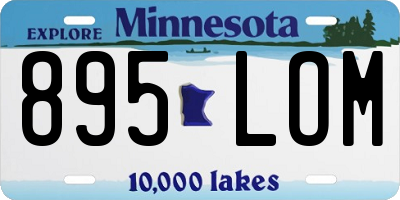 MN license plate 895LOM