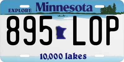 MN license plate 895LOP