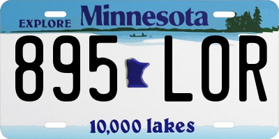 MN license plate 895LOR