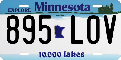 MN license plate 895LOV