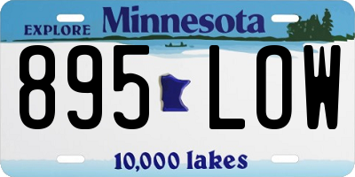 MN license plate 895LOW