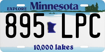 MN license plate 895LPC