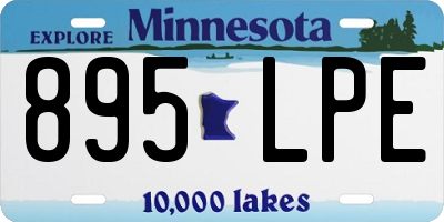 MN license plate 895LPE