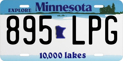 MN license plate 895LPG