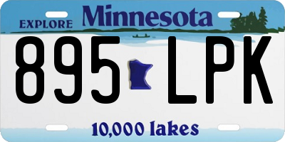 MN license plate 895LPK