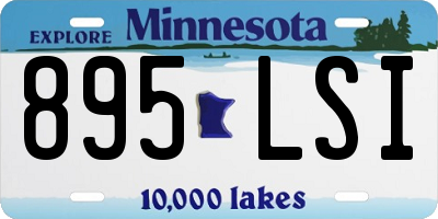 MN license plate 895LSI