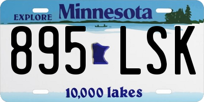 MN license plate 895LSK