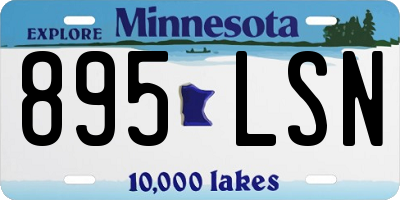 MN license plate 895LSN