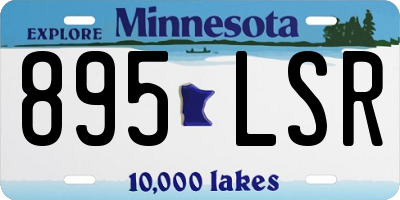 MN license plate 895LSR