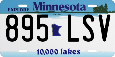 MN license plate 895LSV