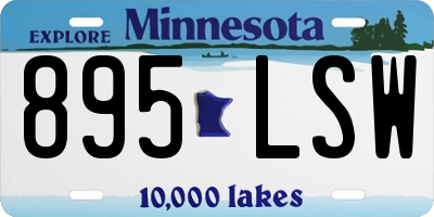 MN license plate 895LSW
