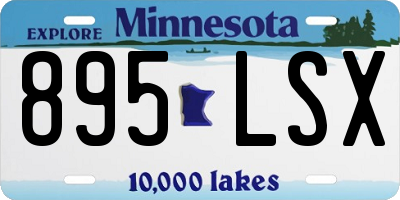 MN license plate 895LSX
