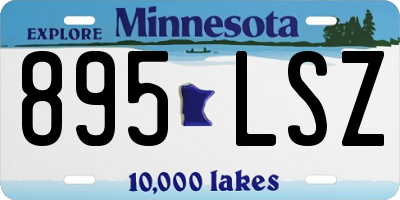 MN license plate 895LSZ