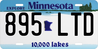 MN license plate 895LTD