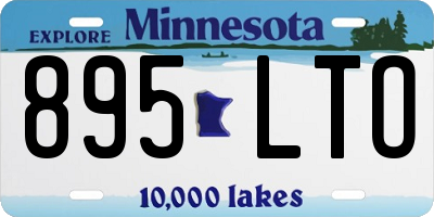 MN license plate 895LTO
