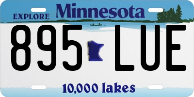 MN license plate 895LUE