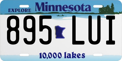 MN license plate 895LUI
