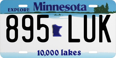 MN license plate 895LUK