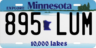 MN license plate 895LUM