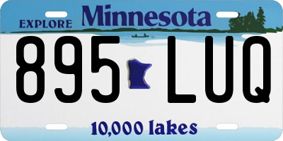 MN license plate 895LUQ