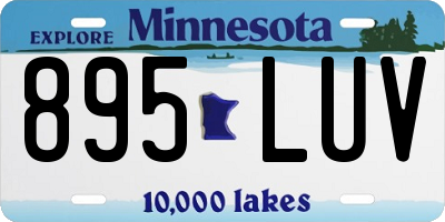 MN license plate 895LUV