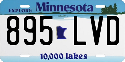 MN license plate 895LVD