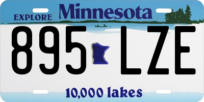 MN license plate 895LZE