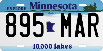 MN license plate 895MAR