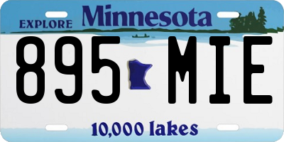 MN license plate 895MIE