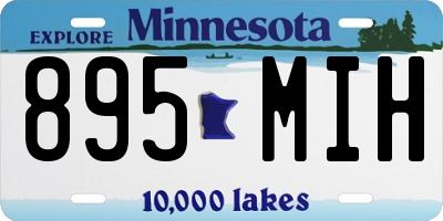 MN license plate 895MIH