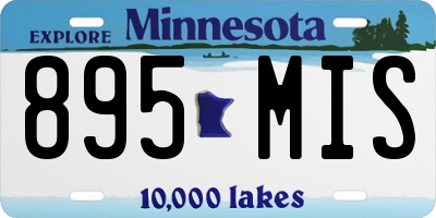 MN license plate 895MIS