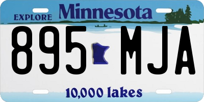 MN license plate 895MJA