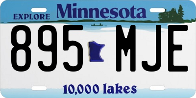 MN license plate 895MJE