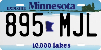 MN license plate 895MJL