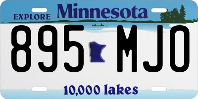 MN license plate 895MJO