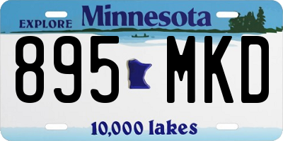 MN license plate 895MKD
