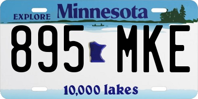 MN license plate 895MKE