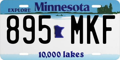MN license plate 895MKF