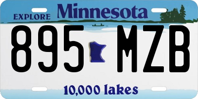 MN license plate 895MZB