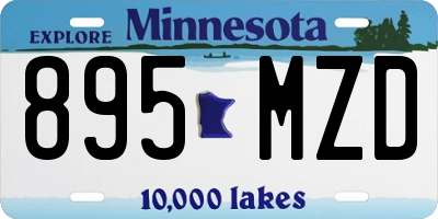 MN license plate 895MZD