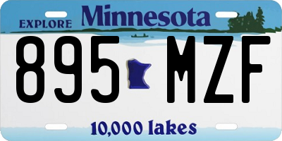 MN license plate 895MZF